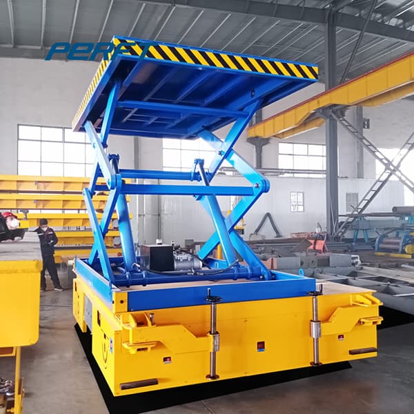 motorized rail transfer trolley for die plant cargo handling 10 tons